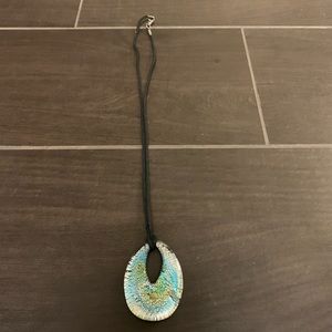 Multi-Colored Single Pendant Necklace